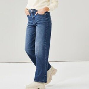 Joe Fresh Denim Jeans 5 pockets high rise wide leg sz 28
